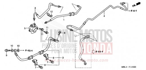 BREMSLEITUNGEN (NT650V2/3/4/5) NT650V3 de 2003